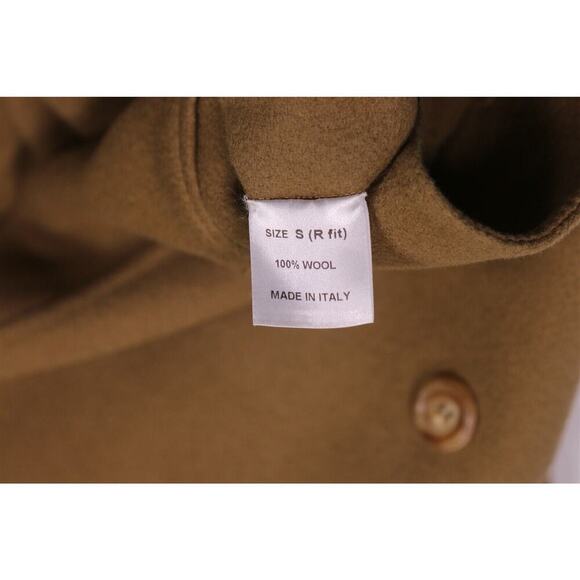 Dunhill Recent Camel Brown Double Breasted Wool Flannel Overcoat Coat Small - Picture 11 of 11